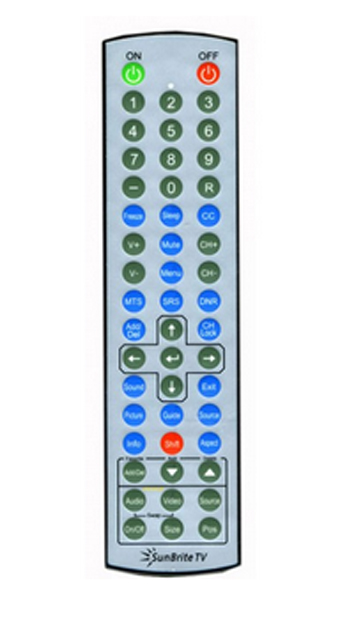 SUNBRITE TV, WEATHERPROOF REMOTE CONTROL FOR ALL CURRENT SUNBRITE TV MODELS (PLEASE SPECIFY MODEL)